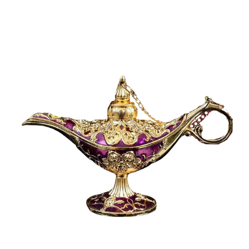 Vintage brass Aladdin Genie Lamp Incense Burner 4.5 long, Awesome!