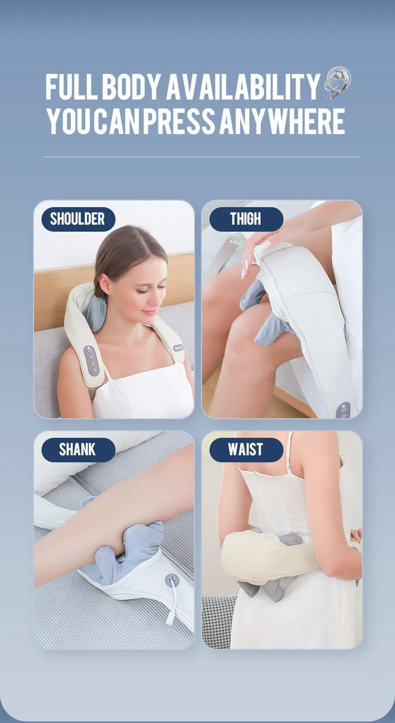 Wireless Neck & Body Massager- Built in Heat Compressor