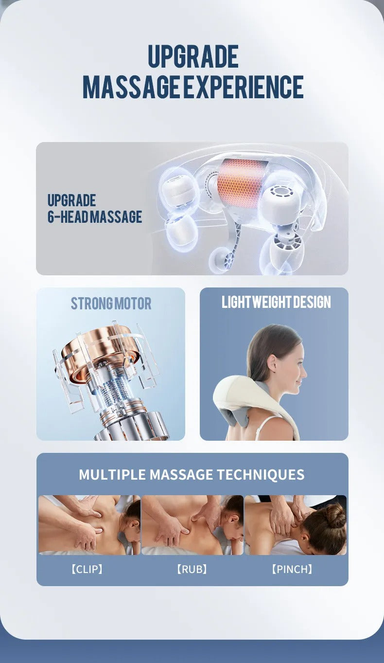 Wireless Neck & Body Massager- Built in Heat Compressor