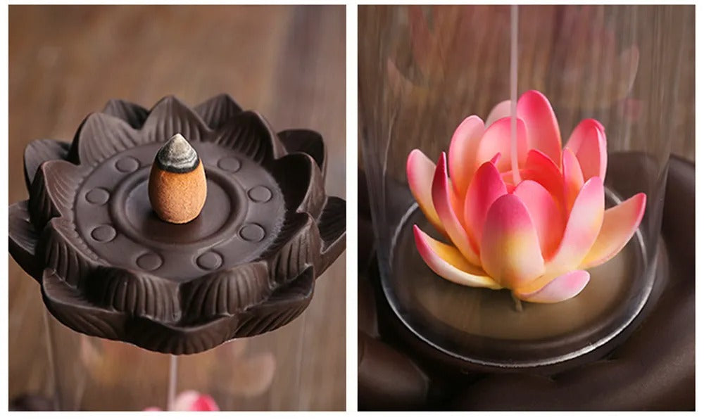 Bergamot Lotus Ceramic Backflow Incense Burner